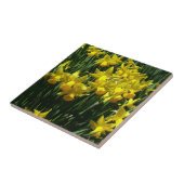 Gele deffodis ik Cheery Spring Flowers Tegeltje (Zijkant)
