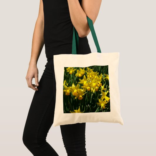 Gele deffodis ik Cheery Spring Flowers Tote Bag (Voorkant (product))