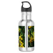 Gele deffodis ik Cheery Spring Flowers Waterfles (Achterkant)