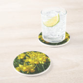 Gele deffodis ik Cheery Spring Flowers Zandsteen Onderzetter (Zijkant)