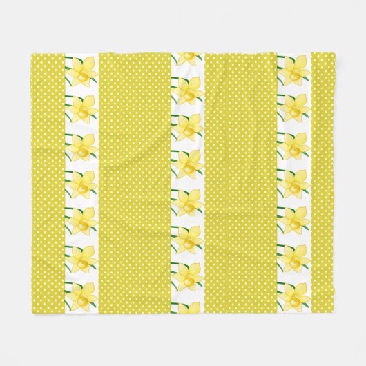 Gele deffodis Vloervulbak Fleece Deken (Voorkant (Horizontaal))
