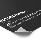 Gele definitie van pensionering poster (Hoek)