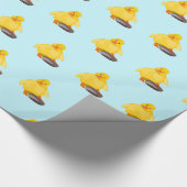 Gele deklare ompvorm - uw kleur / tekst cadeaupapier (Hoek)