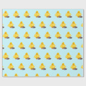 Gele deklare ompvorm - uw kleur / tekst cadeaupapier (Vlak)