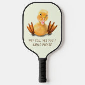 Gele deugende Pickleball Paddle Smile (Voorkant)