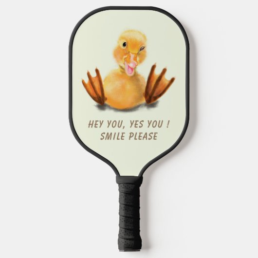 Gele deugende Pickleball Paddle Smile (Voorkant)