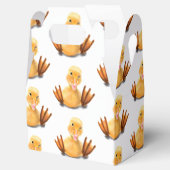 Gele deugende speelgoedfluitbus bedankdoosjes (Geopend)