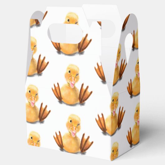 Gele deugende speelgoedfluitbus bedankdoosjes (Geopend)