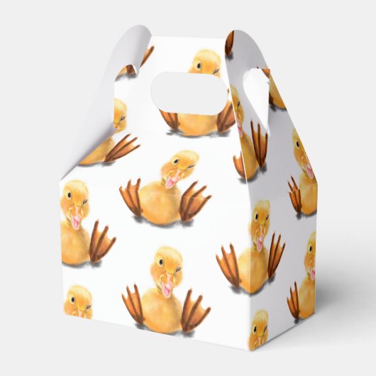 Gele deugende speelgoedfluitbus bedankdoosjes (Voorkant Zijde)