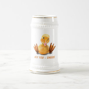 Gele deuken Beer Stein Smile Bierpul