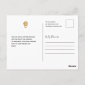 Gele deur - Nieuw adres We hebben aankondiging ver Briefkaart (Achterkant)