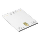 Gele Deur Waterverf Makelaar Notitieblok (Schuin)