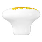 gele deurknop voor zonnebloemen keramische knop (Zijkant)