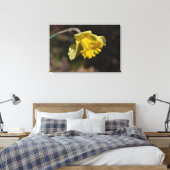  gele diaffodilventilator 36,00 x 24,00 inch canvas afdruk (Insitu (Slaapkamer))