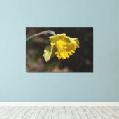  gele diaffodilventilator 36,00 x 24,00 inch canvas afdruk (Insitu (Houten vloer))