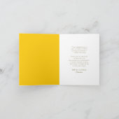 Gele diagonale strepen Foto modern Afstuderen Bedankkaart (Binnen)