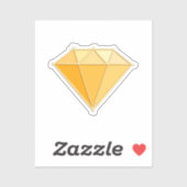 Gele Diamant Edelsteen Sieraden. 50 gouden bruilof Sticker (Vel)