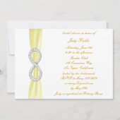 Gele Diamant Infinity Bruids Douche Uitnodiging (Voorkant)