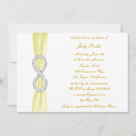 Gele Diamant Infinity Bruids Douche Uitnodiging