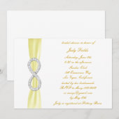 Gele Diamant Infinity Bruids Douche Uitnodiging (Voorkant / Achterkant)