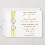 Gele Diamant Infinity bruiloft uitnodiging (Voorkant)