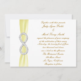 Gele Diamant Infinity bruiloft uitnodiging