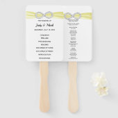 Gele Diamant Infinity Trouwprogramma Fans Handwaaier (Voorkant en achterkant)