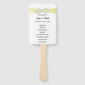 Gele Diamant Infinity Trouwprogramma Fans Handwaaier (Voorkant)