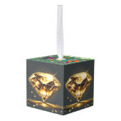 Gele Diamant Ontworpen Decoratie (Achter hoekig)