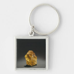 Gele diamant, ruw sleutelhanger