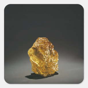 Gele diamant, ruw vierkante sticker