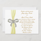 Gele Diamanten Boog Bruiloft Uitnodiging (Voorkant)