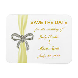 Gele diamanten boog trouw save the date magneet