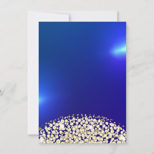 Gele diamanten jurk, diamanten Sweet 16  Kaart (Achterkant)