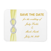 Gele diamanten oneindig sparen de Datum Magnet Magneet (Horizontaal)