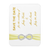 Gele diamanten oneindig sparen de Datum Magnet Magneet (Verticaal)