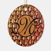 Gele diamanten, oranje diamanten, edelstenen keramisch ornament (Links)