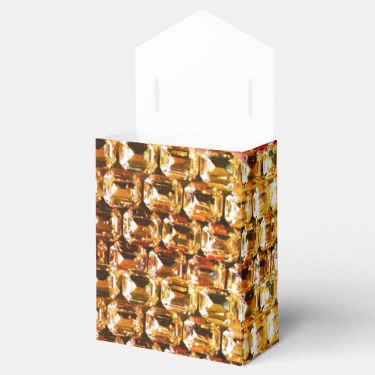 Gele diamanten, oranje diamanten, gemstone bedankdoosjes (Geopend)