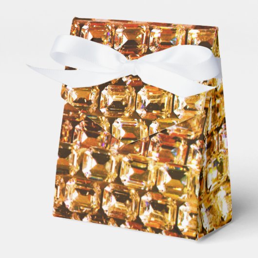 Gele diamanten, oranje diamanten, gemstone bedankdoosjes (Voorkant Zijde)