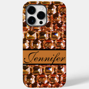 Gele diamanten, oranje diamanten, gemstone Case-Mate iPhone 14 pro max hoesje