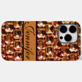 Gele diamanten, oranje diamanten, gemstone Case-Mate iPhone case (Achterkant (horizontaal))
