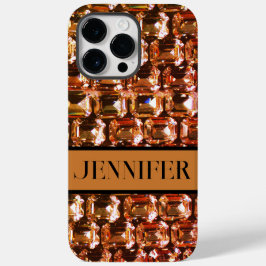 Gele diamanten, oranje diamanten, gemstone Case-Mate iPhone 14 pro max hoesje