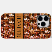 Gele diamanten, oranje diamanten, gemstone Case-Mate iPhone case (Achterkant (horizontaal))