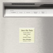Gele Diamanten Save the Date Magneet (Insitu (Vaatwasser))