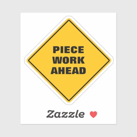 Gele diamanten weg SIGN Sticker (Vel)