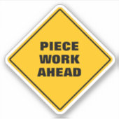 Gele diamanten weg SIGN Sticker (Voorkant)