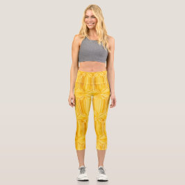 Gele diamantpatroonkaprons leggings