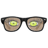 Gele Dierlijke Ogen Bril Retro Zonnebril (Voorkant)