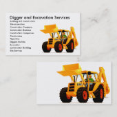 Gele digitale aangepaste constructie visitekaartje (Voorkant / Achterkant)