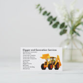 Gele digitale aangepaste constructie visitekaartje (Staand voorkant)